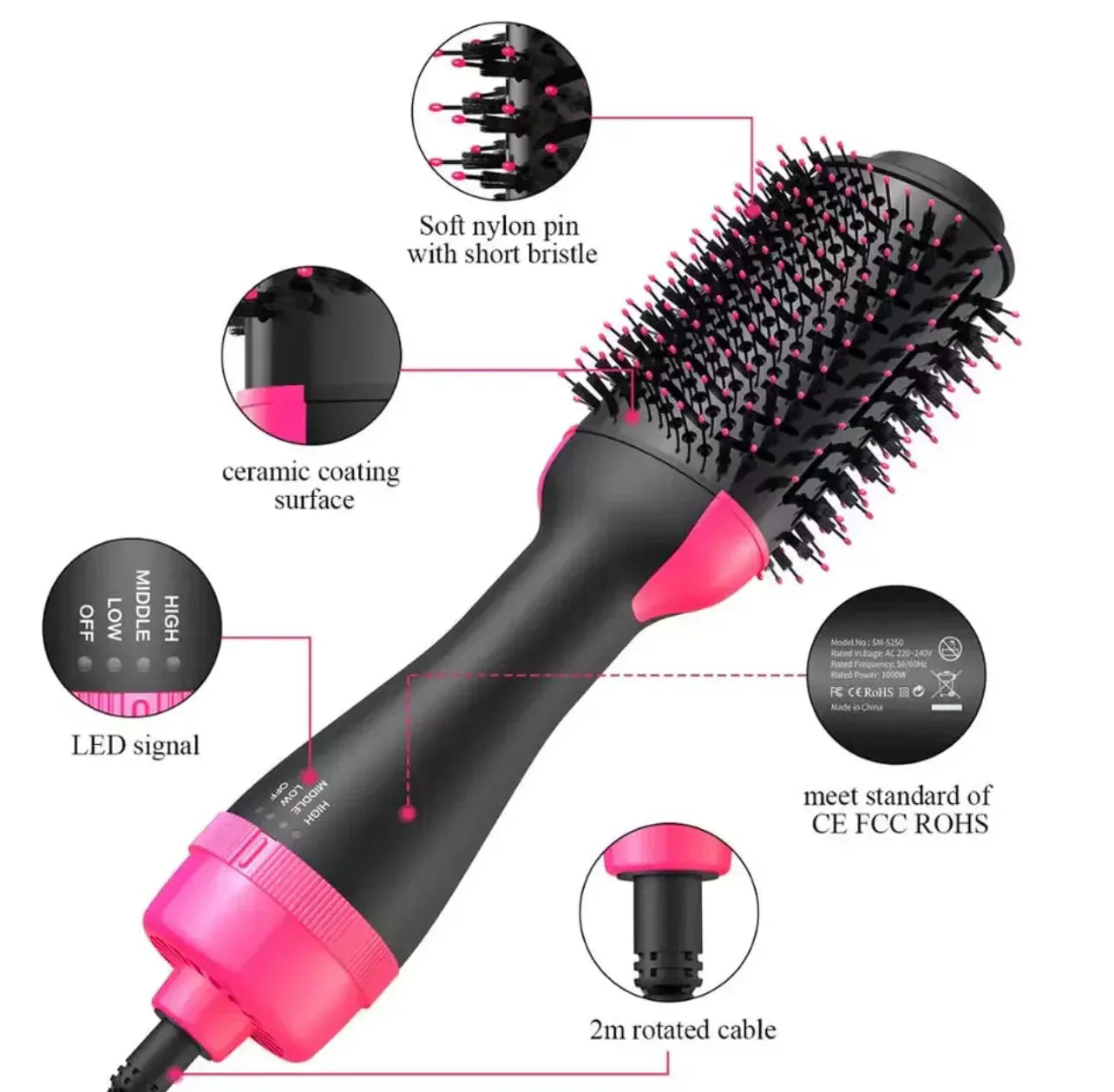 Hair Dryer Brush Hot Air Hair style brush